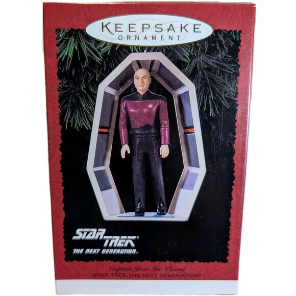 Hallmark Keepsake Star Trek Capt. Jean Luc Picard 1995 Christmas Ornament NEW! - Picture 1 of 6